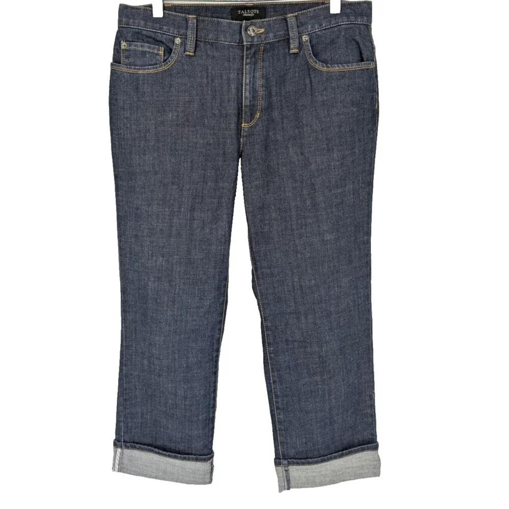 TALBOTS Western Jeans  SIZE 6  Blue Denim  Cotton Spandex  Rodeo  Excellent